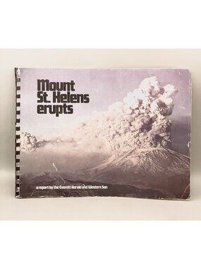 1980 Mount St. Helens Erupts 50-page Report & Photos Everett Herald Western Sun
